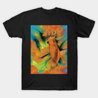 TROPICAL PARROT COCKATOO JUNGLE PALM EXOTIC POSTER PRINT VINTAGE T-Shirt